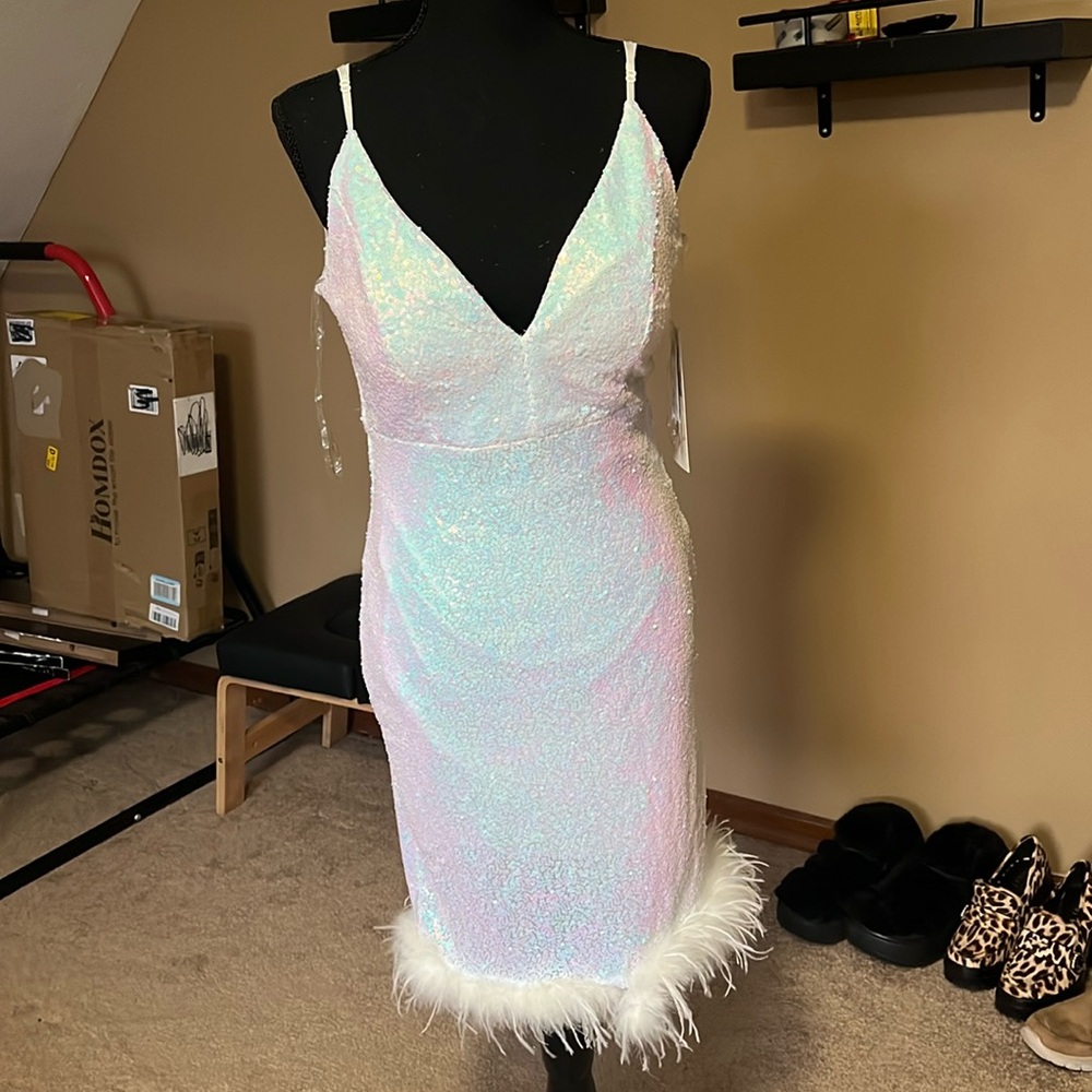 Honey and Rosie sequin cocktail dress. Size large. Brand new with tags.